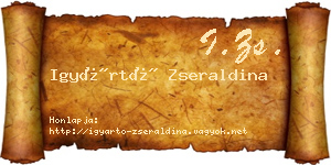 Igyártó Zseraldina névjegykártya