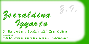 zseraldina igyarto business card